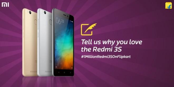 #1MillionRedmi3SOnFlipkart contest is live