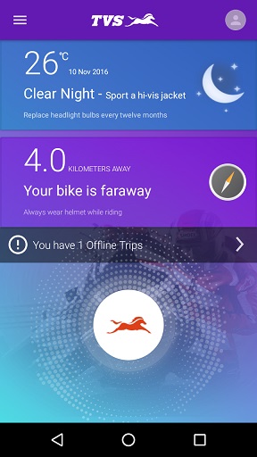 TVS IRIDE home screen TVS IRIDE home screen
