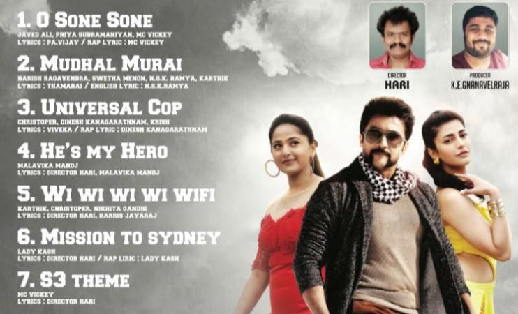 S3 aka Singam 3 track list