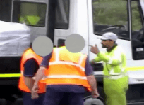 Terrified truck drivers have window smashed in during unbelievable road rage attack
