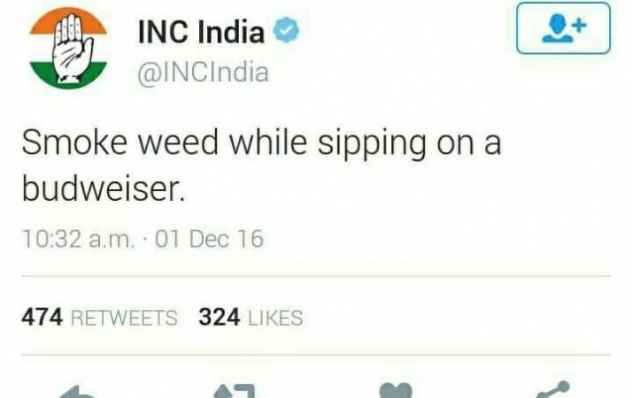 Congress' Twitter Handle. INC