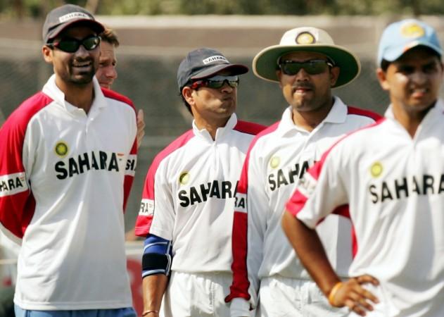 From the archives: Mohammad Kaif with Tendulkar, Sehwag and Raina during a practice session of the India cricket team indian cricket
