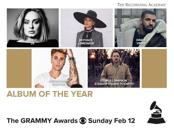 GRAMMYs Album Of The Year nominees 2017 Grammy 2017