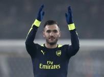 Lucas Perez's superb hat-trick helped Arsenal top group A