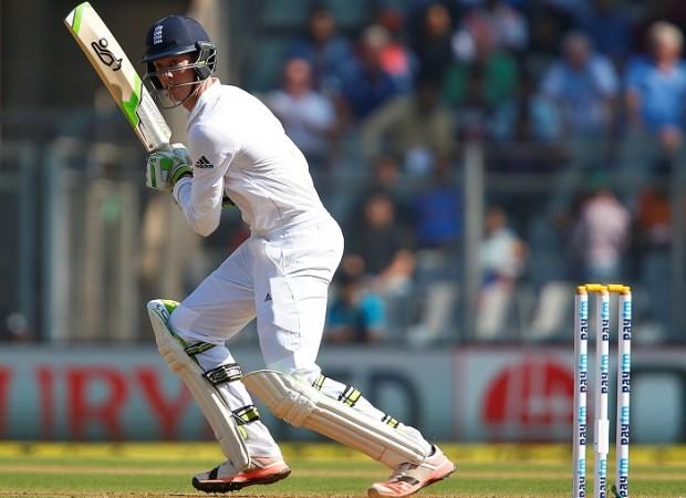 England opener Keaton Jennings plays a shot through the offside during his outstanding debut innings, December 8, 2016 Keaton Jennings England