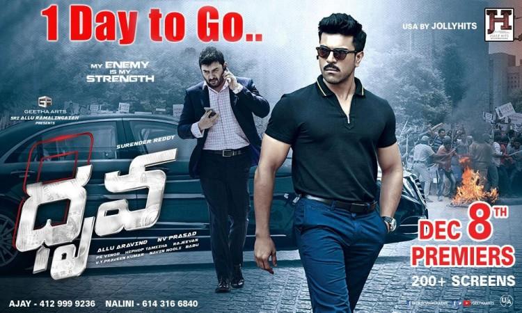 Dhruva set for grand release: 10 highlights of Ram Charan, Rakul Preet Singh starrer. Pictured: Dhruva poster Dhruva