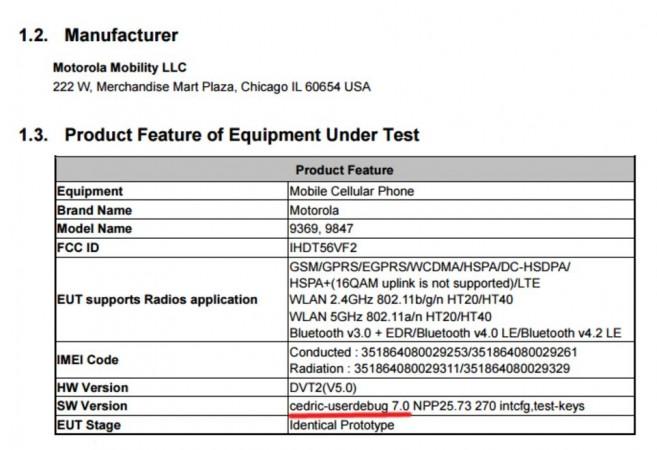 Moto Cedric running Android Nougat appears on FCC; Key features revealed Moto Cedric running Android Nougat appears on FCC; Key features revealed