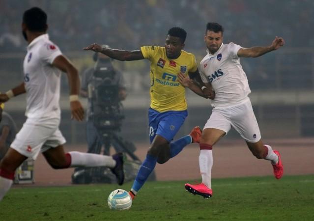 Kerala Blasters and Delhi Dynamos were involved in a close contest. Kerala Blasters
