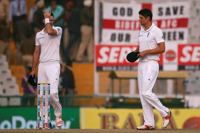 So much for being gracious in defeat aye, Jimmy James Anderson Alastair Cook England