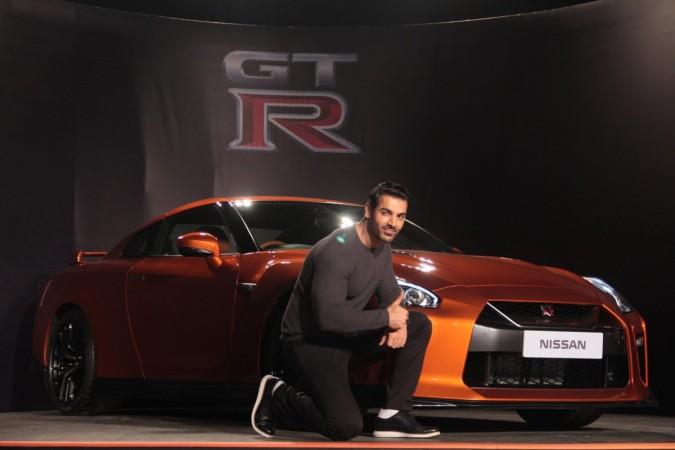 John Abraham at the launch of the Nissan GT-R Nissan GT-R