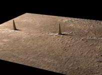 three mysterious towers discovered on the Mars