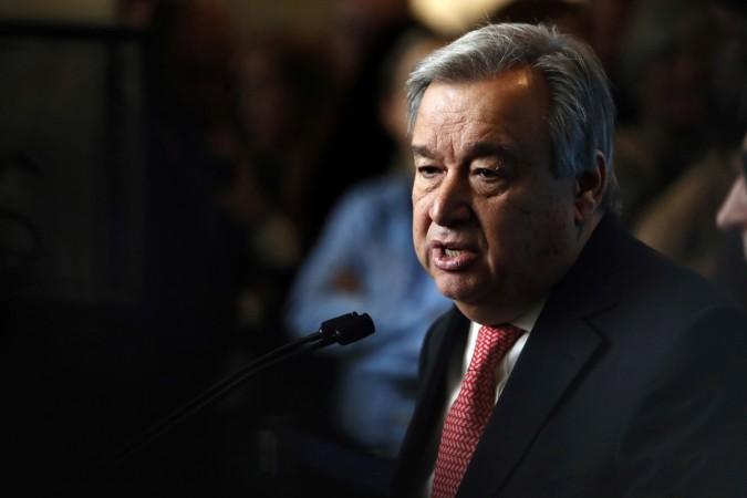 United Nations Secretary-General-designate Antonio Guterres of Portugal speaks to members of the media after being sworn in at UN headquarters in New York, US, December 12, 2016. Antonio Guterres