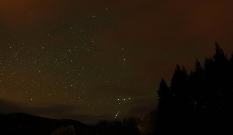 The sky at night seen at Killiecrankie Scotland during the Geminid meteor shower December 14, 2010. Geminid meteor shower