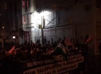 Protesters gather outside Russian consulate in Istanbul over Aleppo offensive