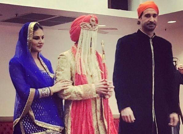 Sunny Leone with brother chef Sundeep Vohra and husband Daniel Weber Sunny Leone