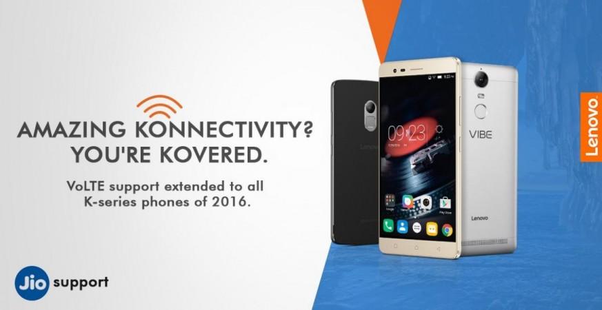 Reliance Jio Happy New Year offer effect: More Lenovo K phones get VoLTE support [list of devices eligible for unlimited internet]