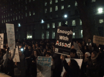 Syria: Hundreds protest outside Downing Street over Aleppo offensive