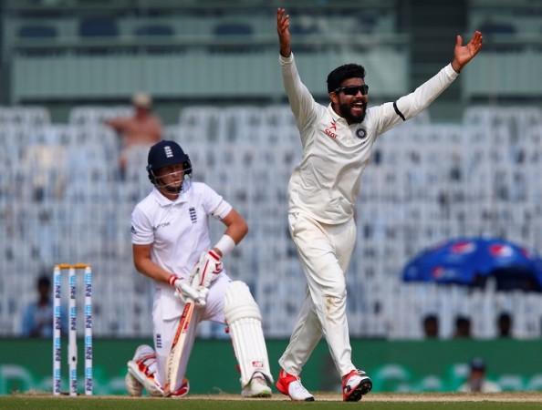 Ravindra Jadeja picked up the big wicket of Joe Root on day one of the fifth Test, December 16, 2016 Ravindra Jadeja India Joe Root England