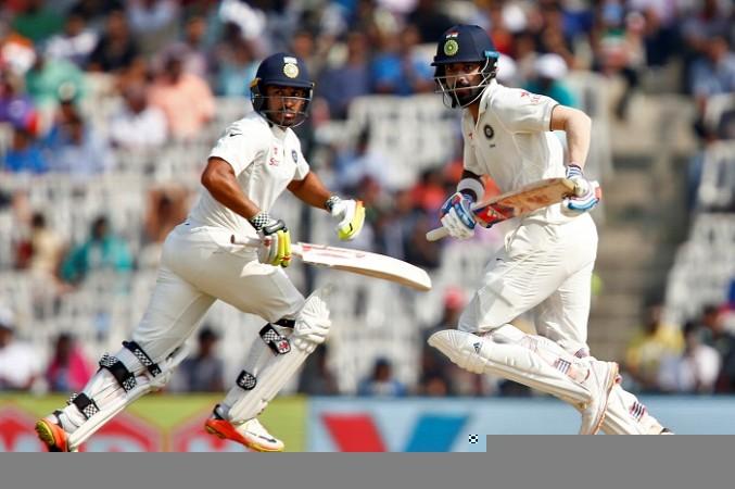 Karun Nair and KL Rahul were involved in a partnership of 161 runs. Karun Nair, KL Rahul