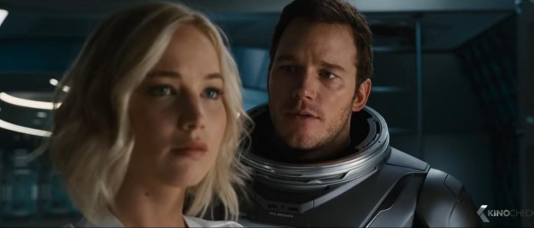 Jennifer Lawrence and Chris Pratt in Passengers. Passengers