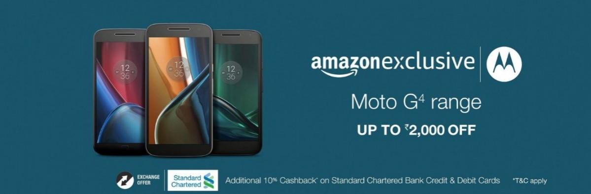 Christmas 2016 offer: Moto G4 series get generous price cut on Amazon India, lucrative exchange deal also in the offing Christmas 2016 offer: Moto G4 series get generous price-cut on Amazon India, lucrative exchange deal also in the offing