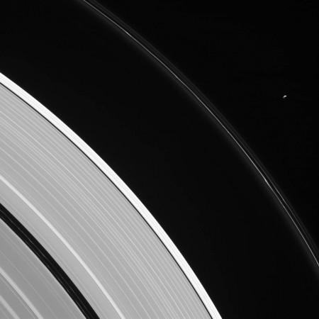 This snap taken by the spacecraft reveals the Encke Gap which is present in the lower corner of the left side of the image. The wideness of the gap is revealed to be 325 kilometers (202 miles) by NASA. Saturn, rings, Cassini,