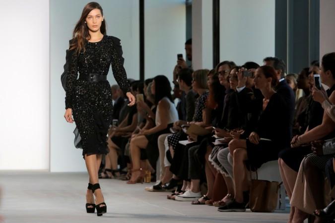 Model Bella Hadid presents a creation from the Michael Kors Spring/Summer 2017 collection at New York Fashion Week in Manhattan, New York, U.S., September 14, 2016. Bella Hadid