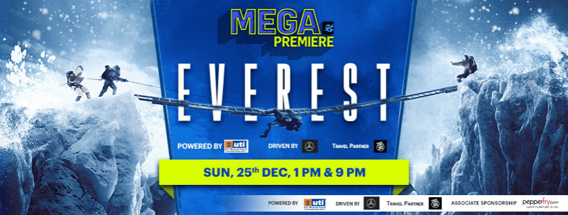 Everest will premiere on December 25, 2016 at 1pm and 9pm on Sony PIX. Everest