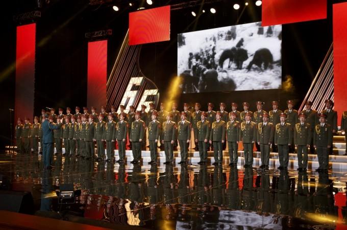 At least 60 members of the Red Army Choir were on board the ill-fated plane. In Picture: Singers and orchestra members of Red Army Choir, also known as the Alexandrov Ensemble, perform in Moscow, Russia March 31, 2016. Russia plane crash