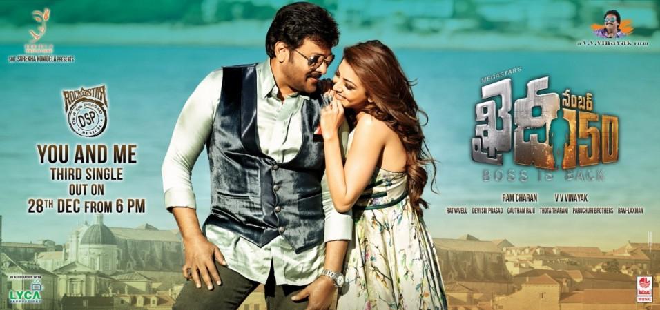 You & Me lyrical video review: Chiranjeevi-Kajal's Khaidi No 150 3rd song impresses audience. Pictured: Chiranjeevi and Kajal Aggarwal in Khaidi No 150 Chiranjeevi and Kajal Aggarwal's Khaidi No 150