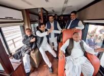 Mulayam Singh Yadav and Akhilesh Yadav