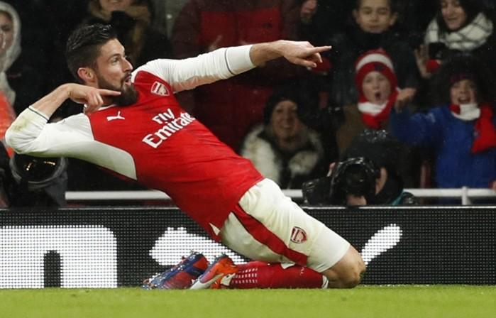 Olivier Giroud, goal, Arsenal, Crystal Palace, Premier League