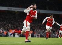 Olivier Giroud, scorpion kick goal, Arsenal, Crystal Palace, Premier League