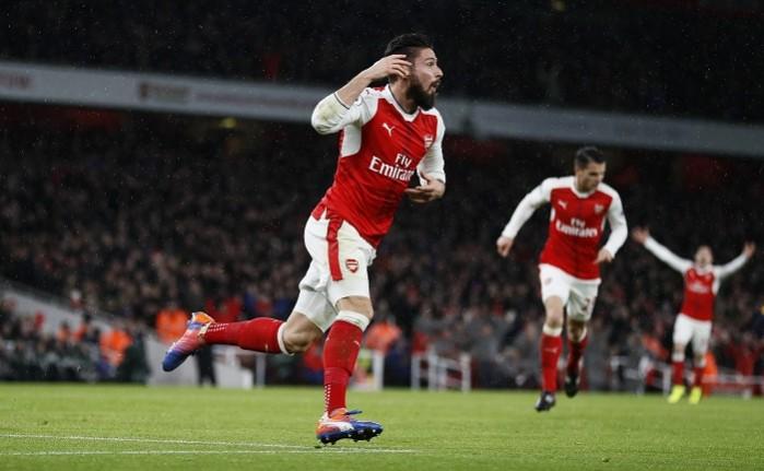 Olivier Giroud, scorpion kick goal, Arsenal, Crystal Palace, Premier League