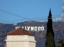 Hollywood sign changed to Hollyweed