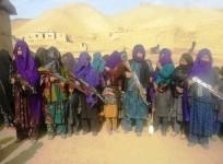 Tribal women with guns in Afghanistan