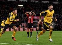 Gabriel, Olivier Giroud, Arsenal, Bournemouth, Premier League