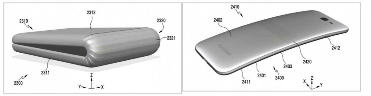 Samsung flexible electronic device patent (screen-shot) Samsung foldable phone patent, Samsung patent, Galaxy X, Flexible Electronic Device, patent, Flexible Electronic Device patent