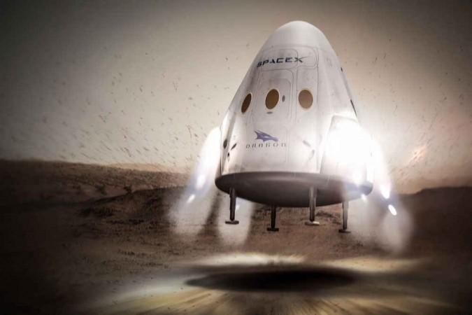 Artist's illustration showing SpaceX's Dragon capsule. Dragon capsule