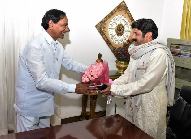 Nandamuri Balakrishna and CM K Chandrashaker Rao Nandamuri Balakrishna, CM K Chandrashaker Rao