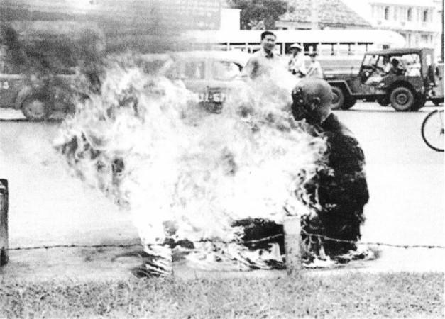 In picture: Vietnamese Buddhist monk Thich Quang Duc immolates himself on June 11, 1963, in Ho Chi Minh City, then Saigon. Buddhist monk