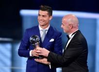 Cristiano Ronaldo crowned FIFA player of the year as Claudio Ranieri wins manager award