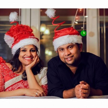 Aju Varghese and his wife Augustina Aju Varghese