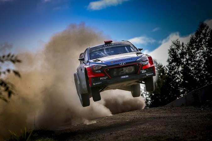 Dani Sordo driving his Hyundai i20 WRC in 2016 season Dani Sordo driving his Hyundai i20 WRC in 2016 season