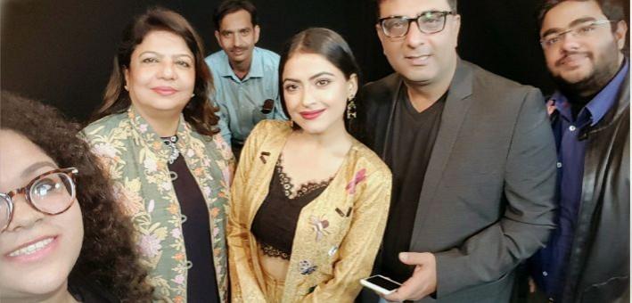 (L to R) Madhu Chopra, actress Simi Chahal, director Karaan Guliani and Siddharth Chopra Karaan Guliani