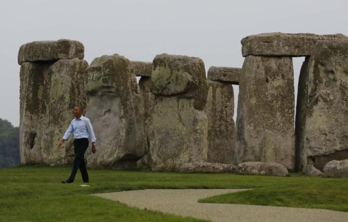 U.S. President Barack Obama visits Stonehenge