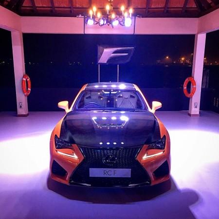 Lexus RC F displayed during the pre-launch preview in Kochi Lexus RC F