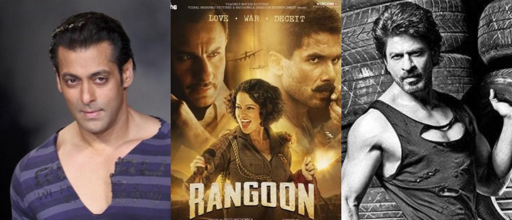 Salman Khan, Rangoon poster, Shah Rukh Khan Salman Khan, rangoon, Shah Rukh Khan