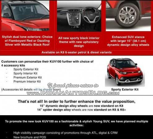 Mahindra KUV100 anniversary edition brochure Mahindra KUV100 anniversary edition brochure