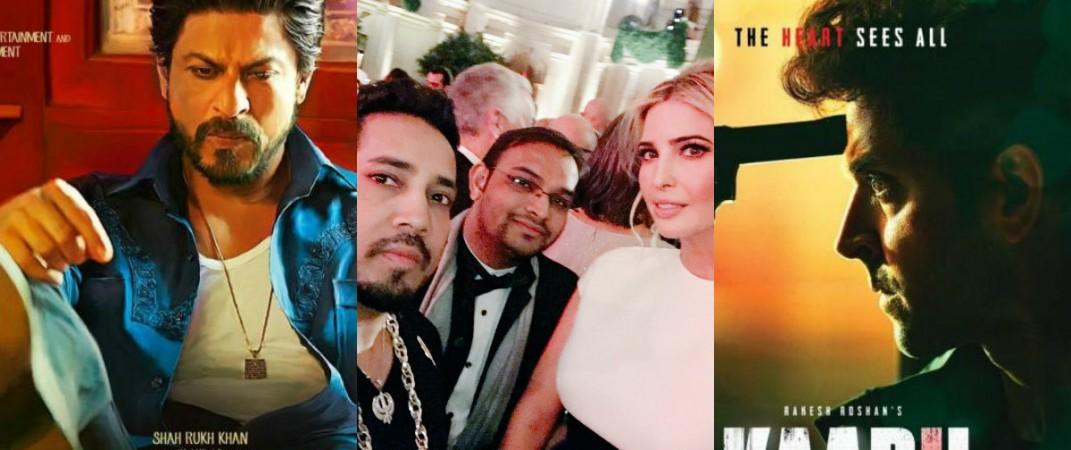 (left to right) Shah Rukh Khan, Mika Singh with Ivanka Trump, Hrithik Roshan Raees, Shah Rukh Khan, Kabil, Ivanka Trump, Mika Singh